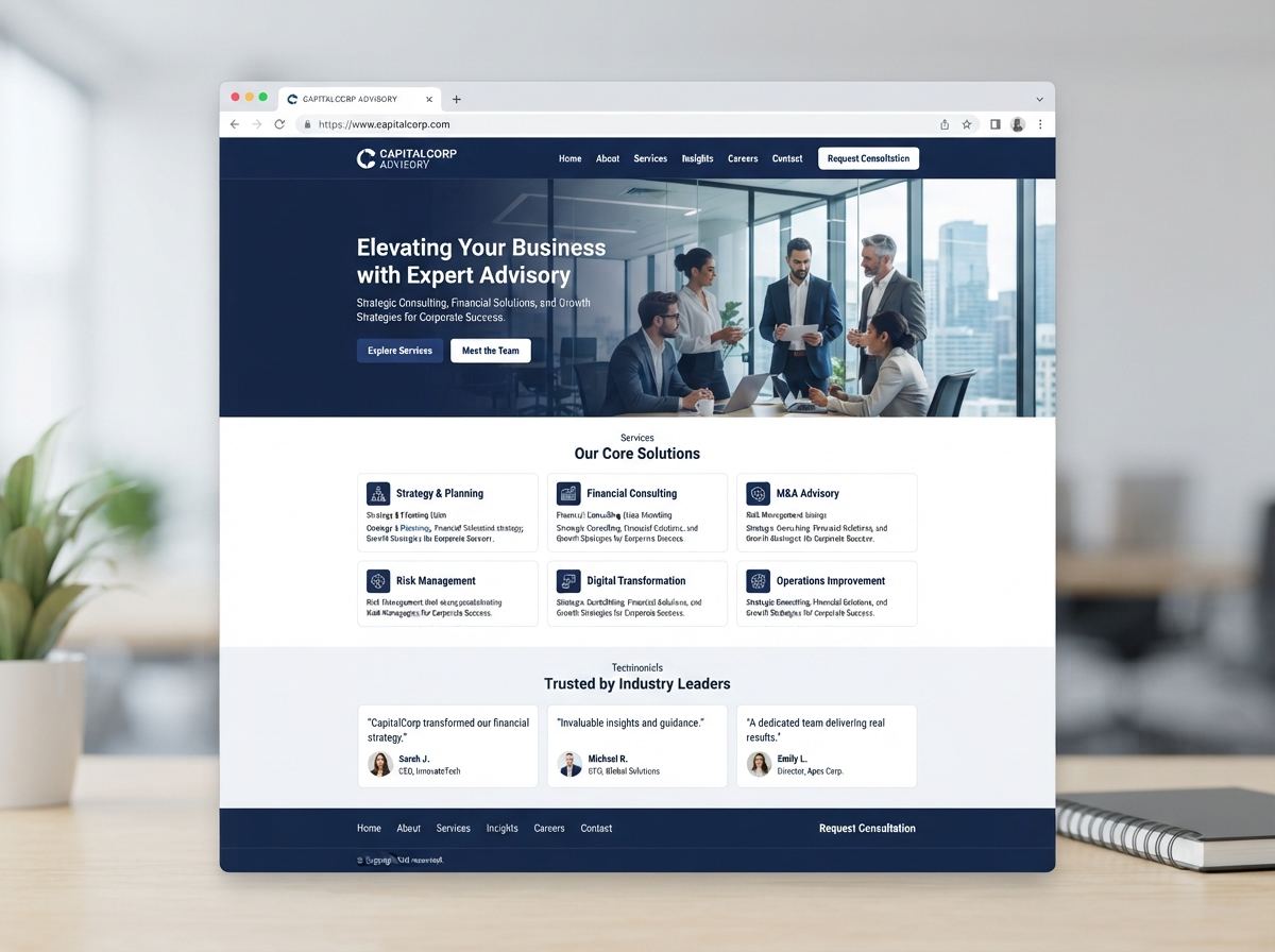 Corporate Services Platform - Business Websites demo project by DG DIGITAL WEBTEAM