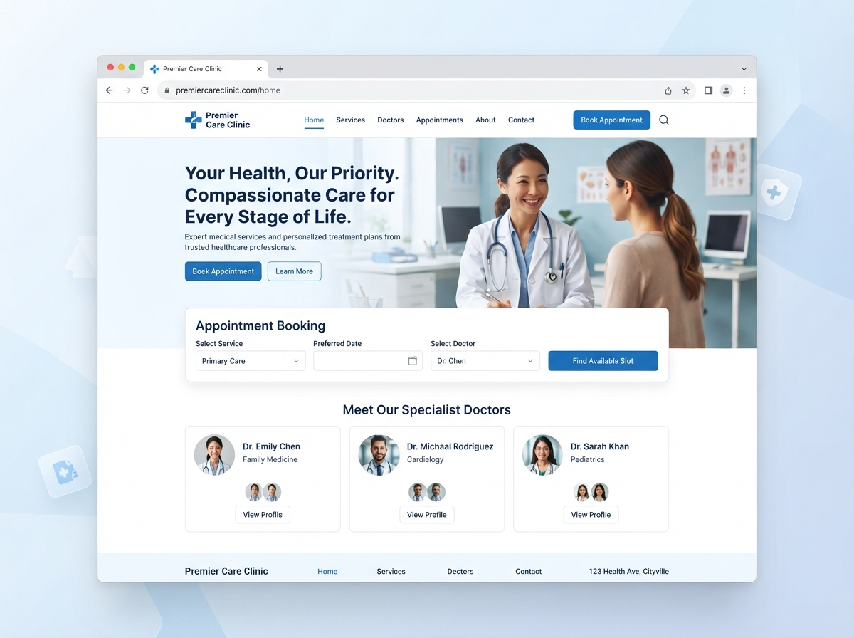 Healthcare Clinic Website - Medical demo project by DG DIGITAL WEBTEAM