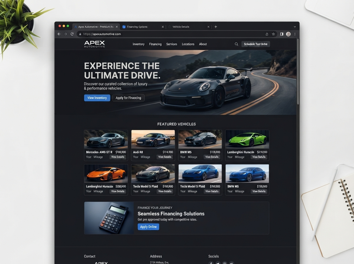 Auto Dealership Website - Automotive demo project by DG DIGITAL WEBTEAM