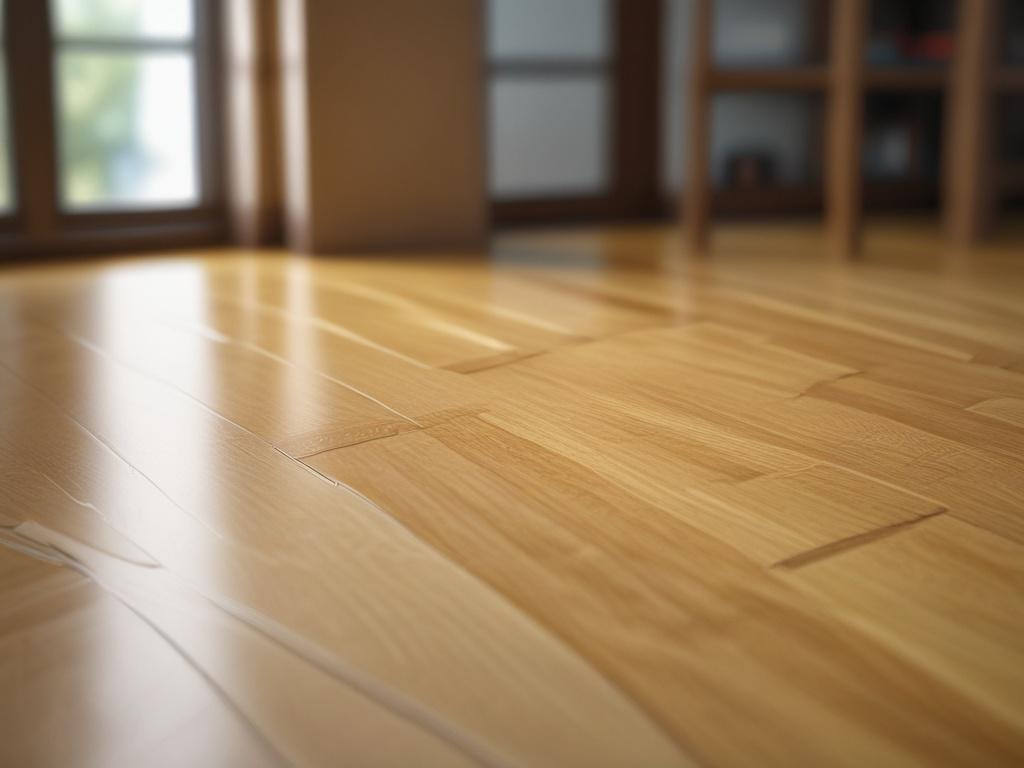 A close up shot of eco friendly bamboo flooring with