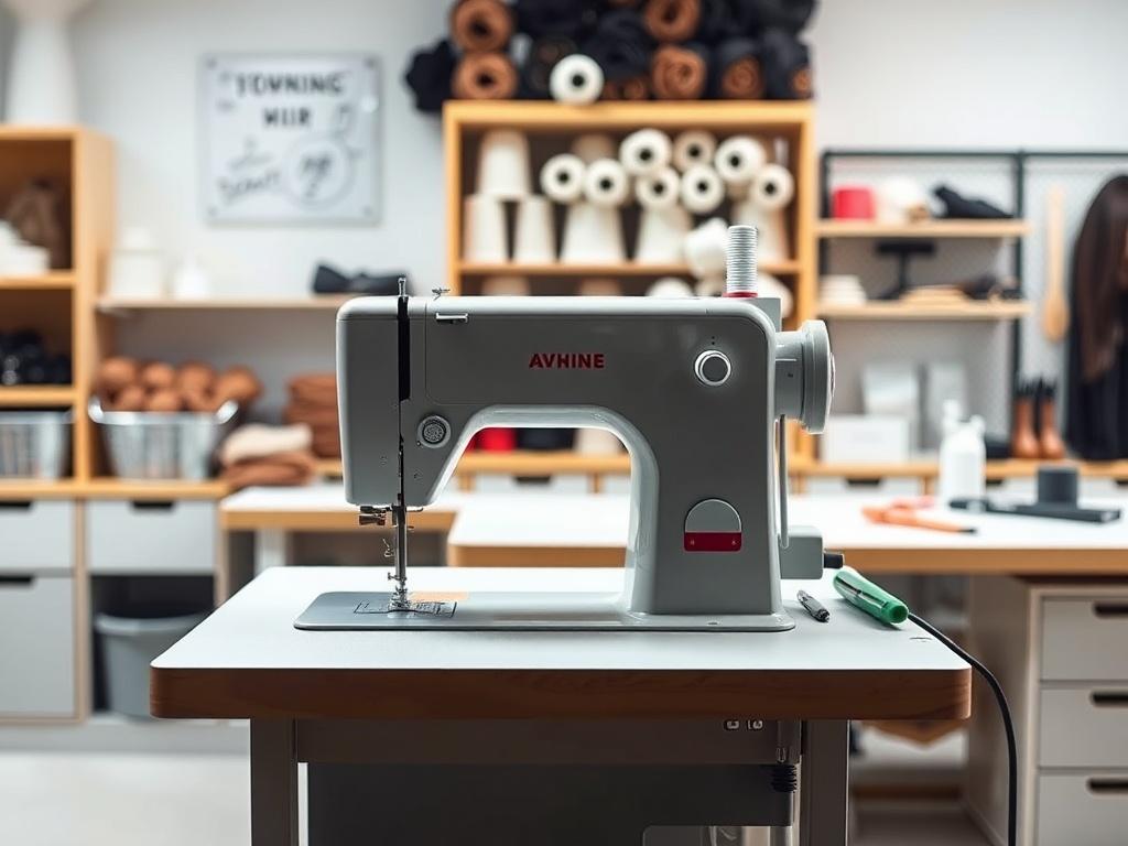 Create a realistic high resolution of a serene workshop setting