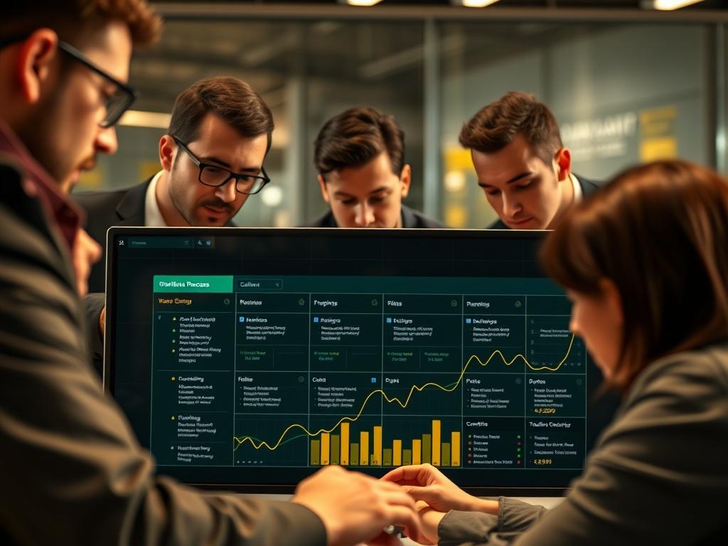 A high resolution close up shot of a team of