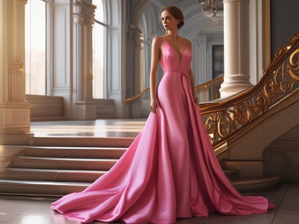 A beautiful, elegant woman in a luxurious setting, wearing a