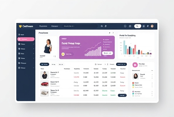 Custom online store dashboard interface