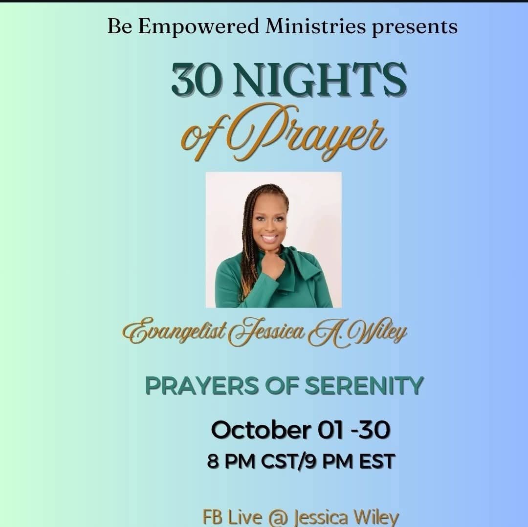 Historical flyer for 30 Nights of Prayer