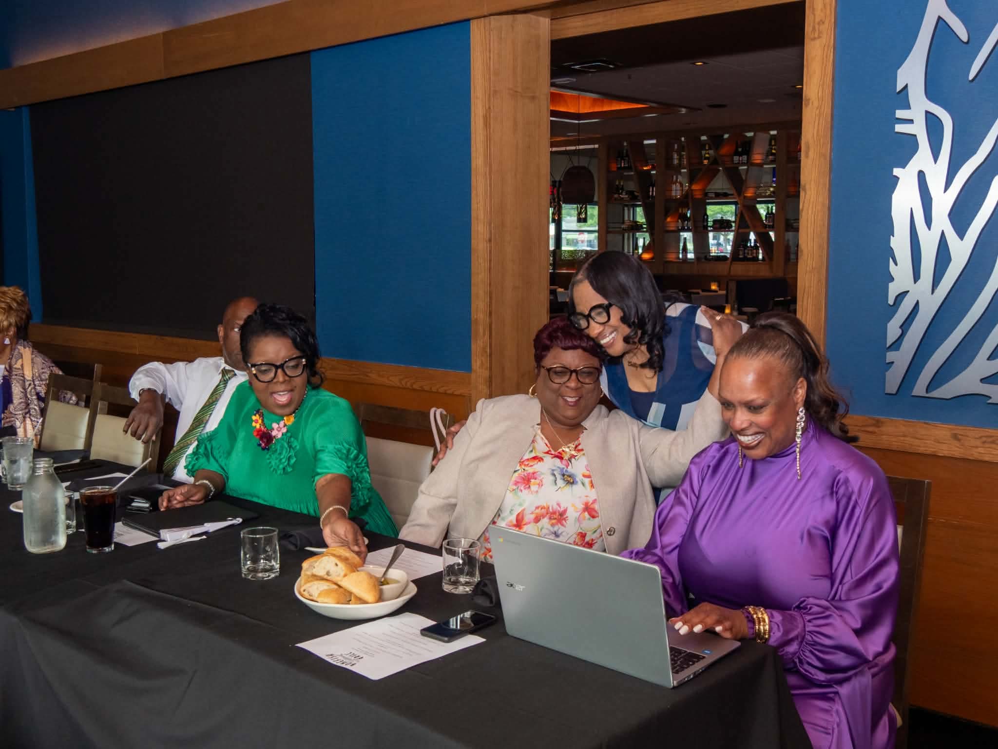 Attendees connecting during a women’s gathering