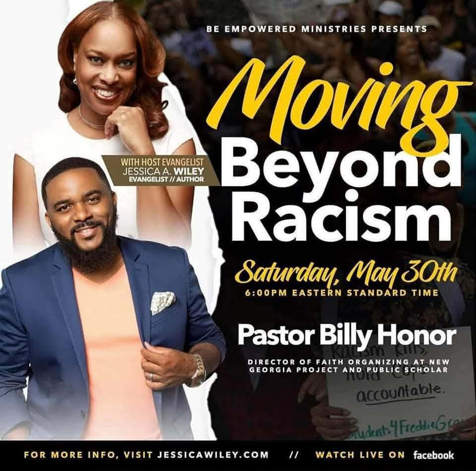 Historical flyer for Moving Beyond Racism