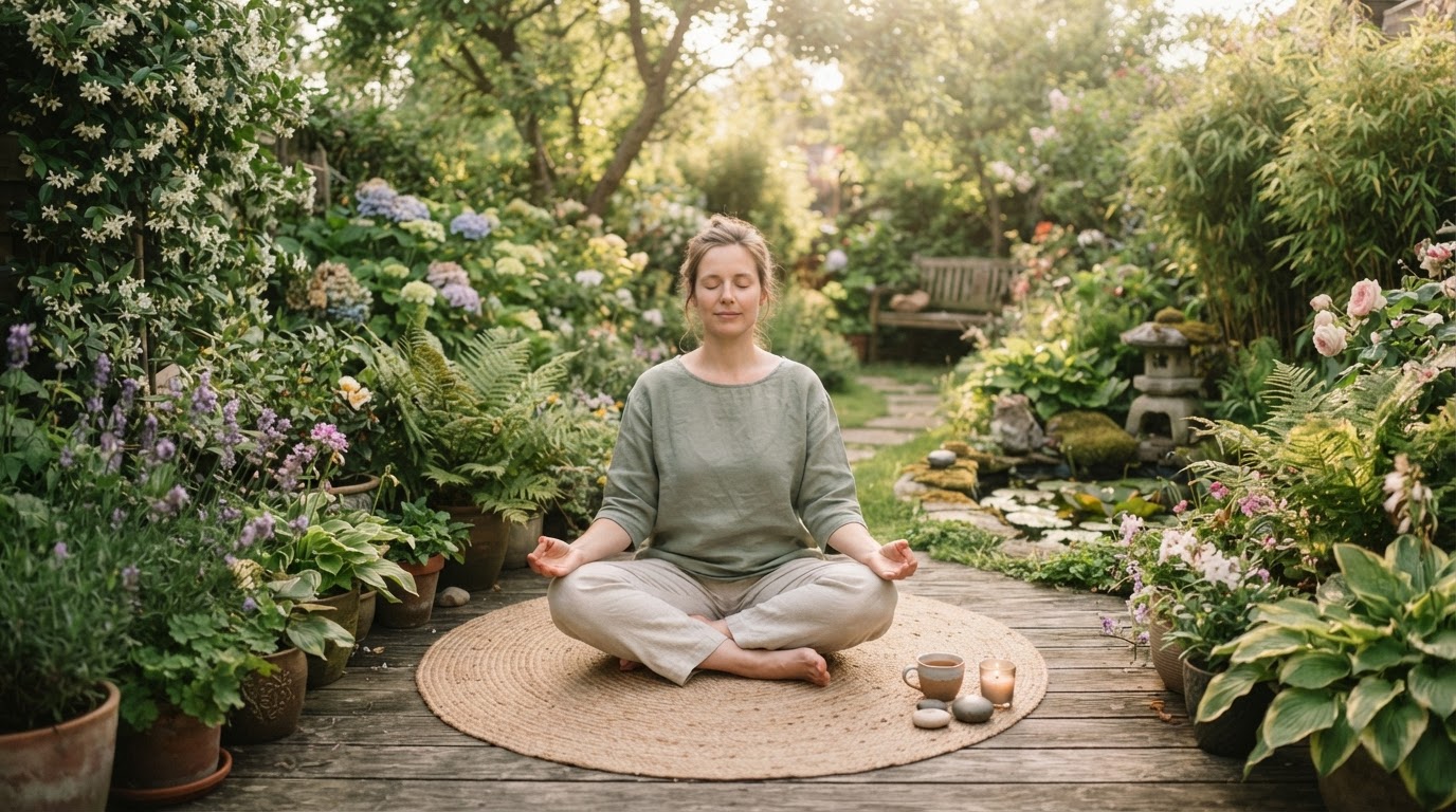 Peaceful meditation in nature