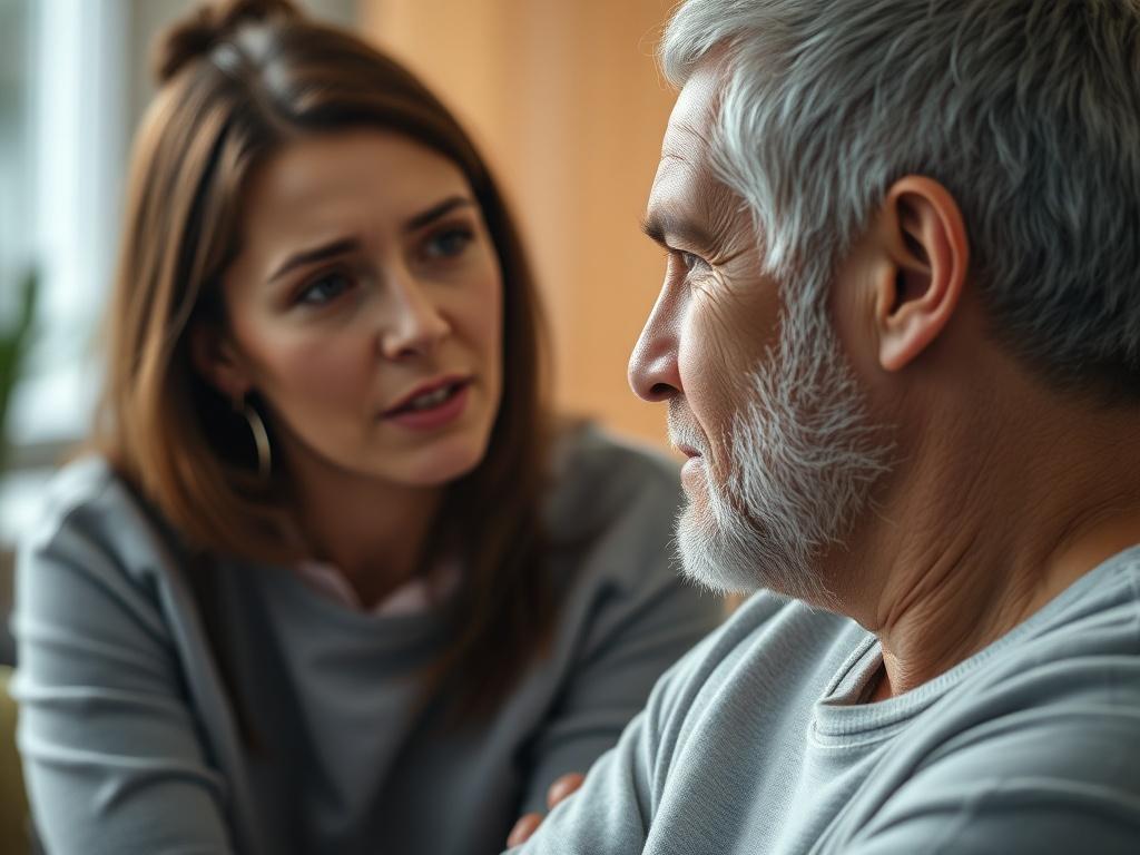 A close-up image of a supportive and empathetic therapist interacting with a client in distress. The scene shows a comforting environment with soft lighting and a focus on their engaged conversation. The therapist's expression should convey compassion and understanding, symbolizing the essence of crisis intervention.
