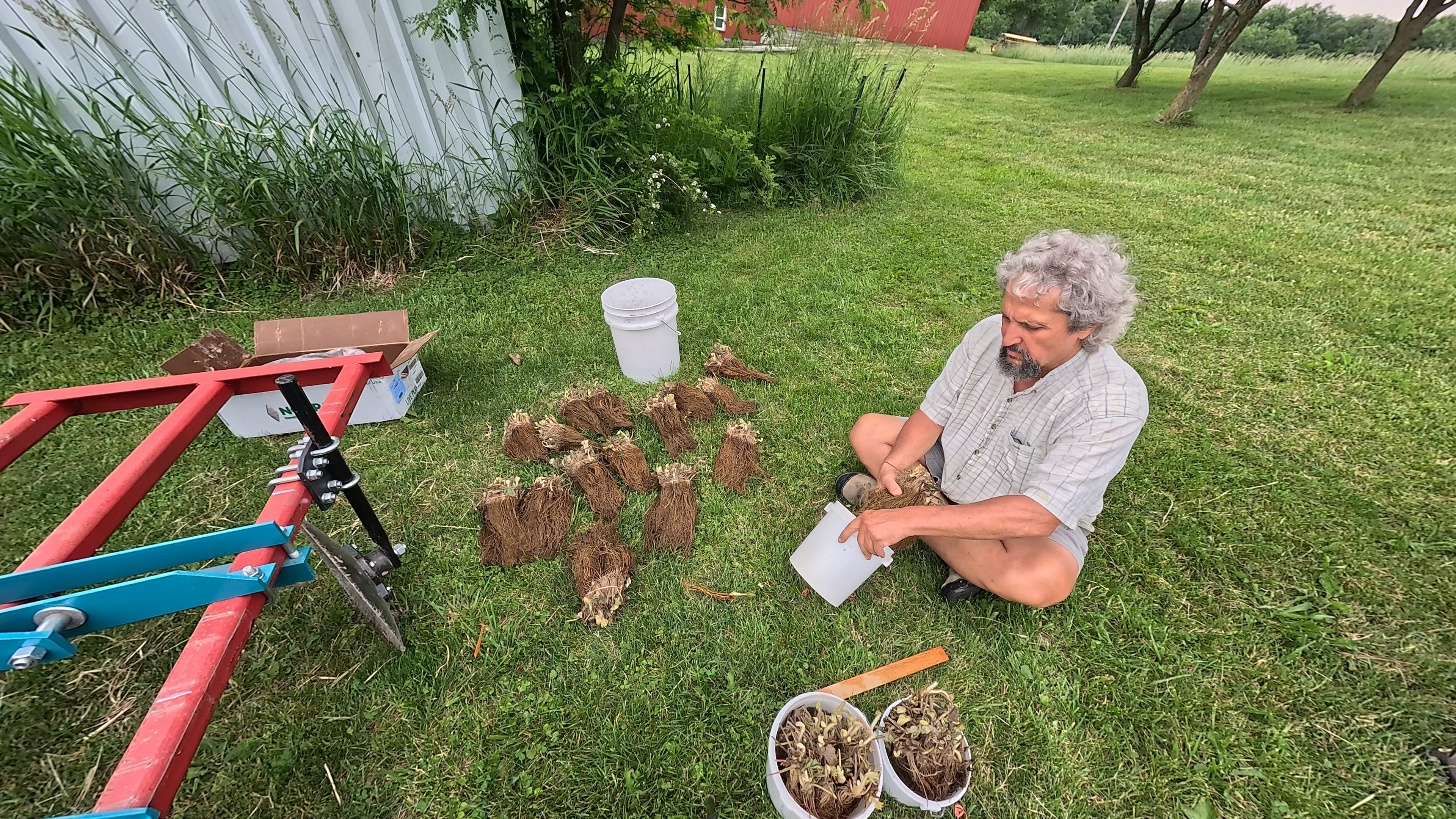 Family working together on the farm