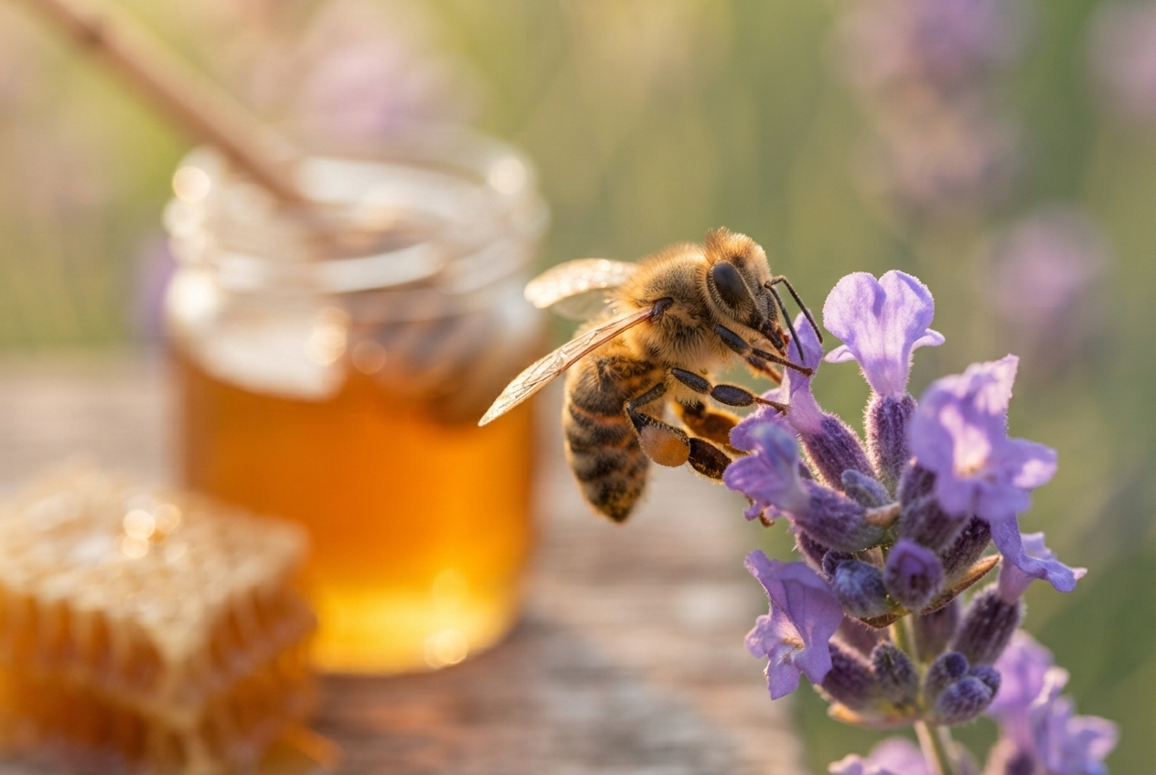 Honeybee on flower