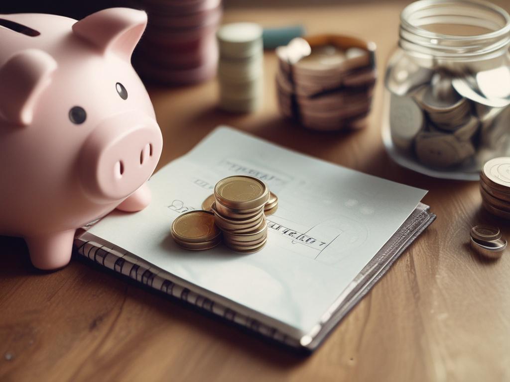 A close up shot of a piggy bank filled with