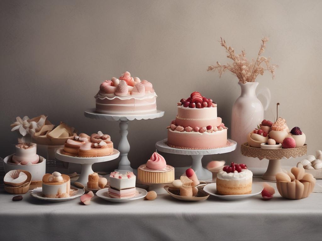handcrafted desserts, elegant dessert table, sweet treats, delicious desserts