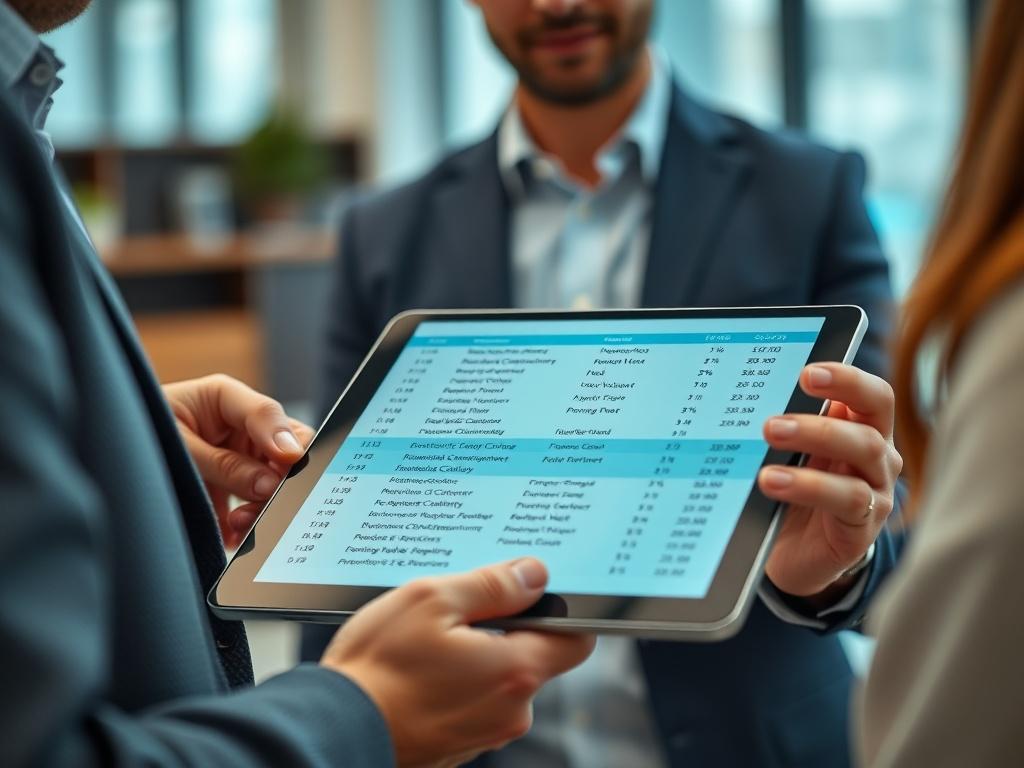 A close up shot of a financial expert presenting a