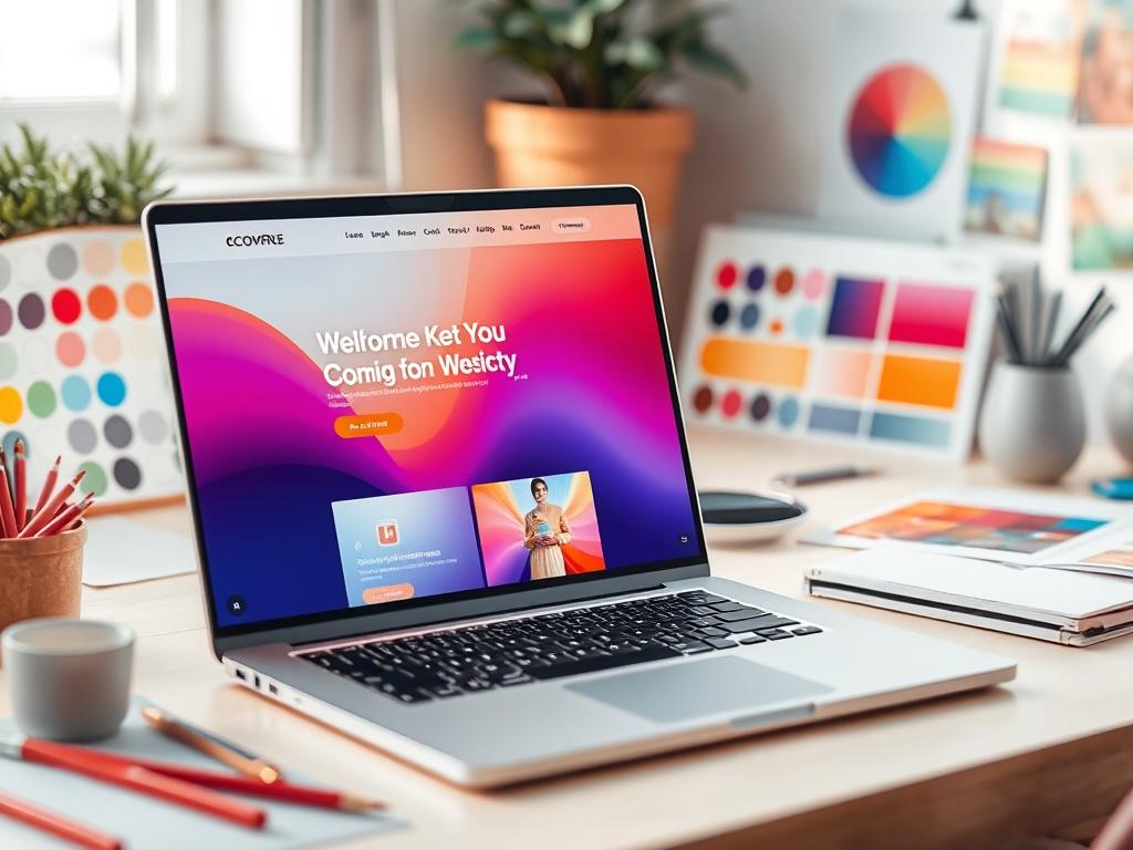 A beautifully designed website displayed on a laptop screen