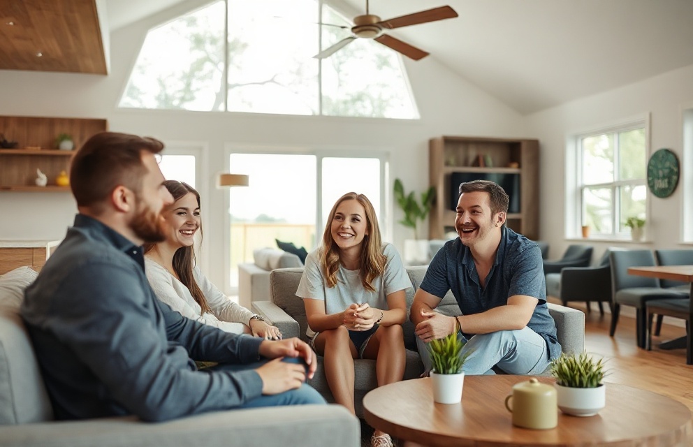 Guests enjoying vacation rental