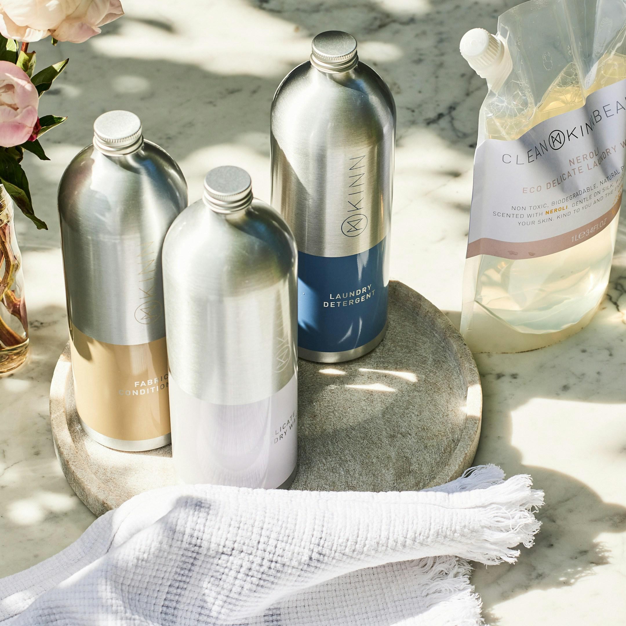 KINN Living eco-friendly refillable cleaning and laundry products. Photographed by Ollie Grove