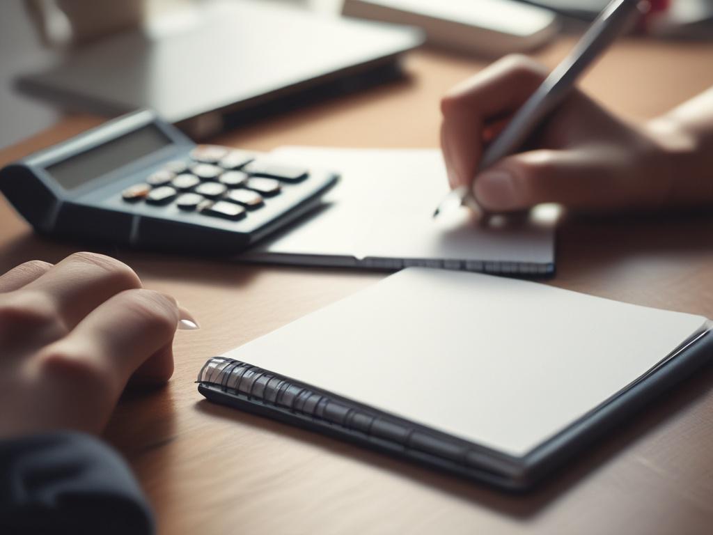close up shot of someone writing in a notebook with