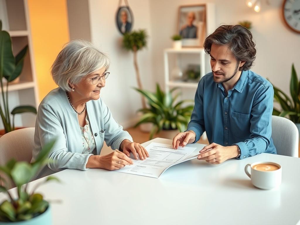 A collaborative session between a therapist and a client, reviewing