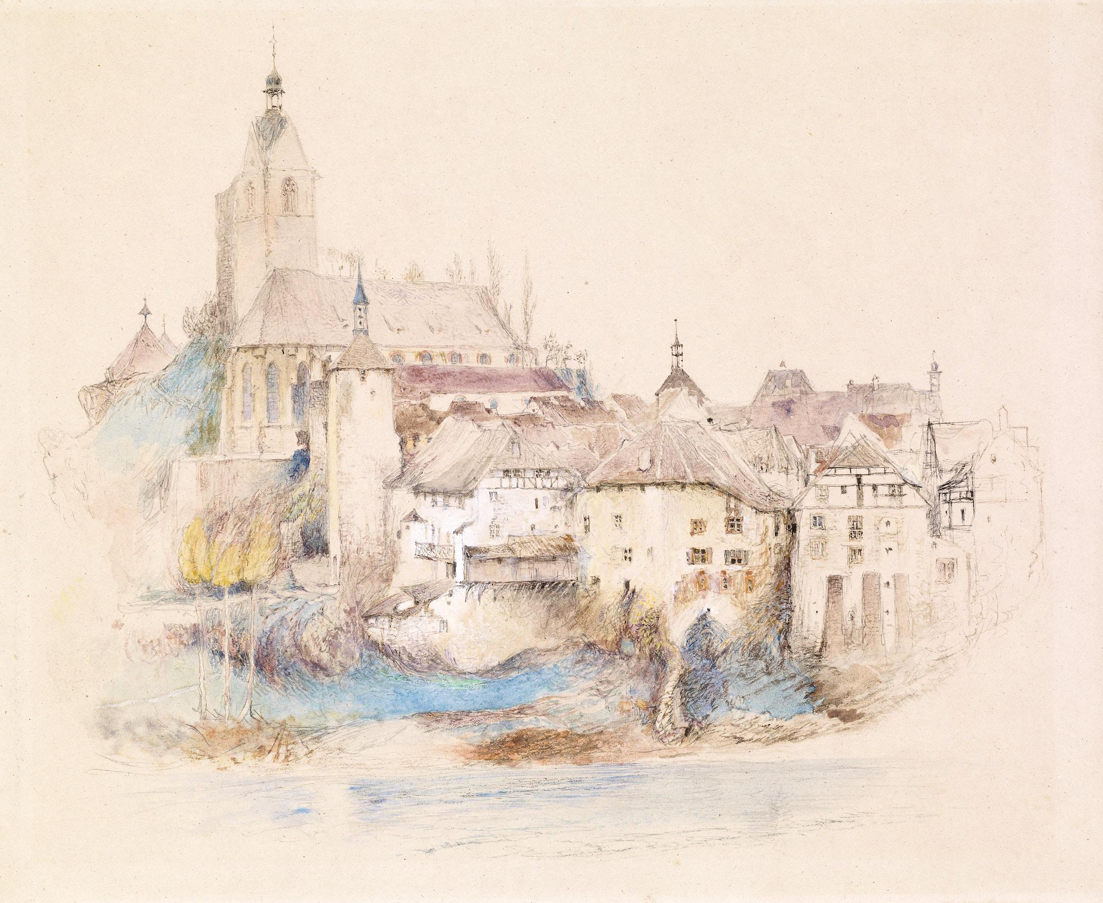 Lauffenburg on the Rhine, 1863.
Artist: John Ruskin