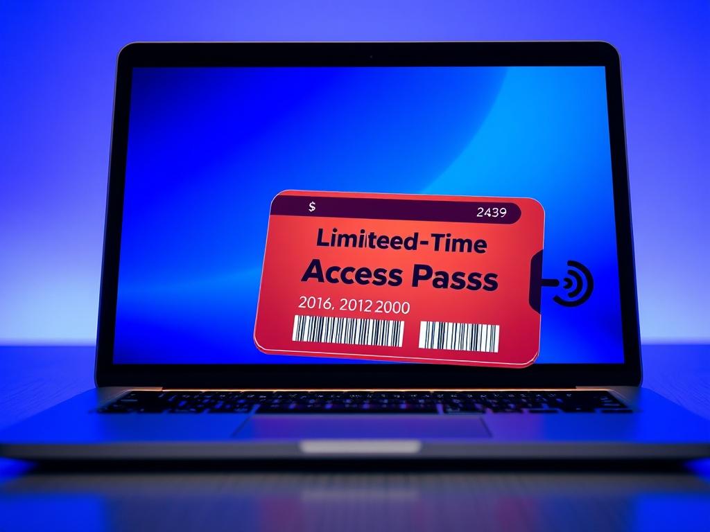 A hyper realistic close up of a digital pass with