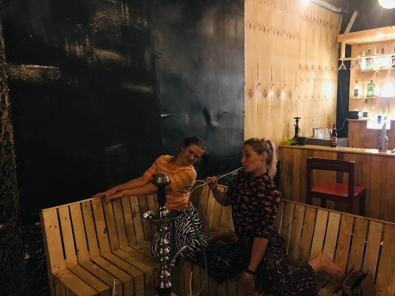 Premium shisha lounge setting