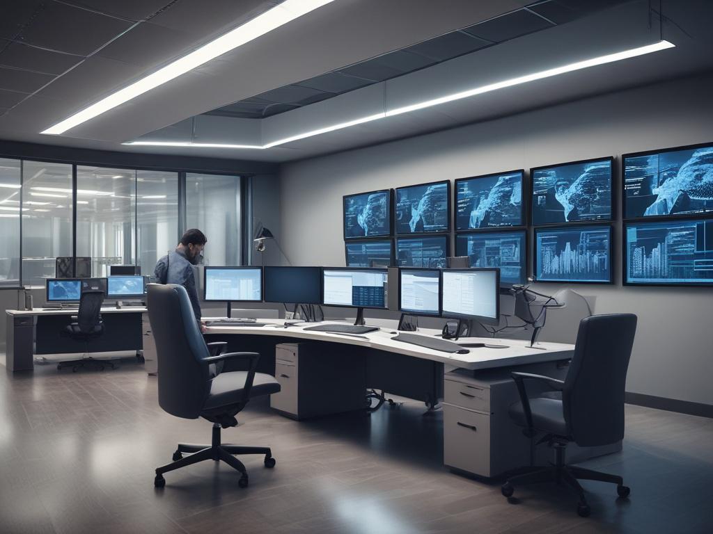 A high resolution image of a cybersecurity professional in a