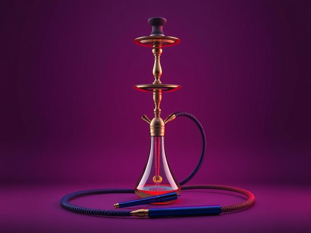 A luxurious classic hookah with a sleek modern design