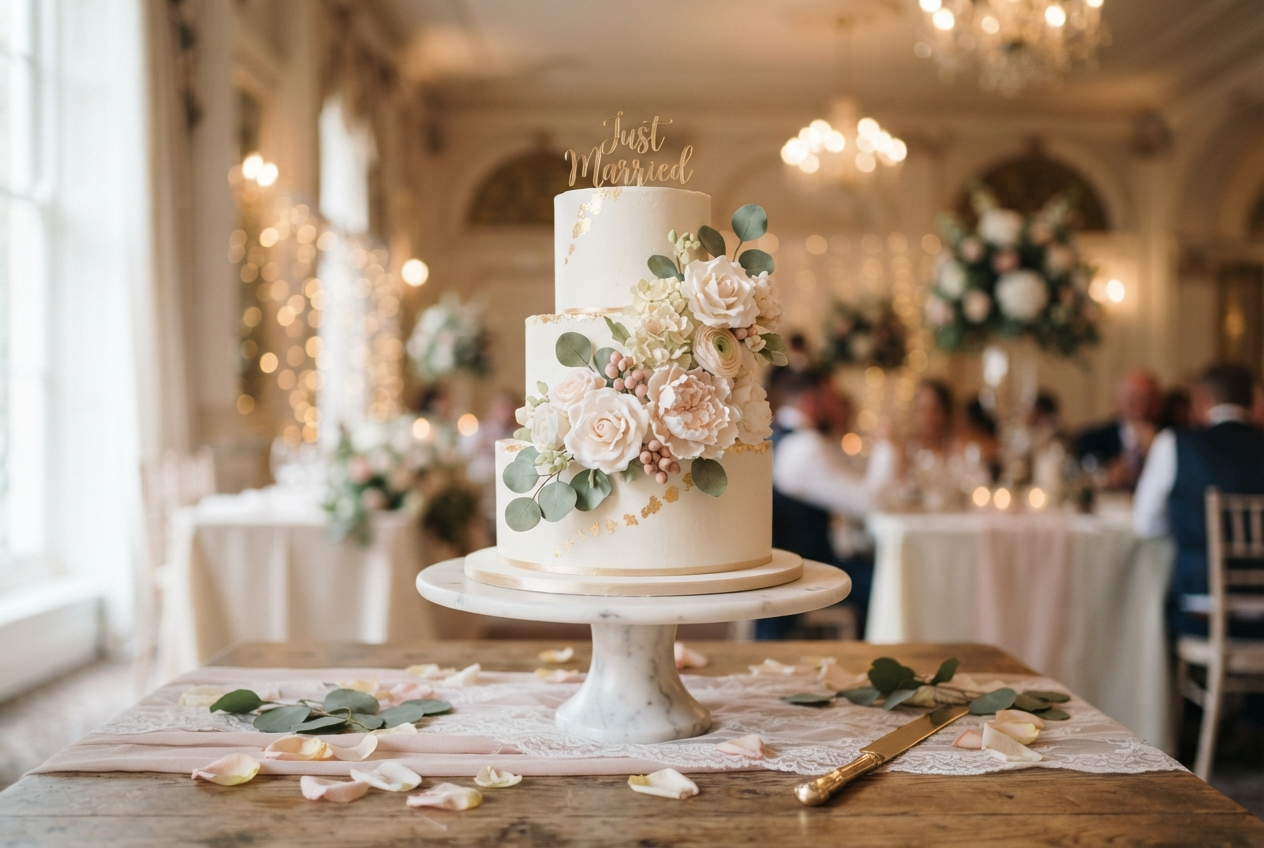 Elegant wedding cake