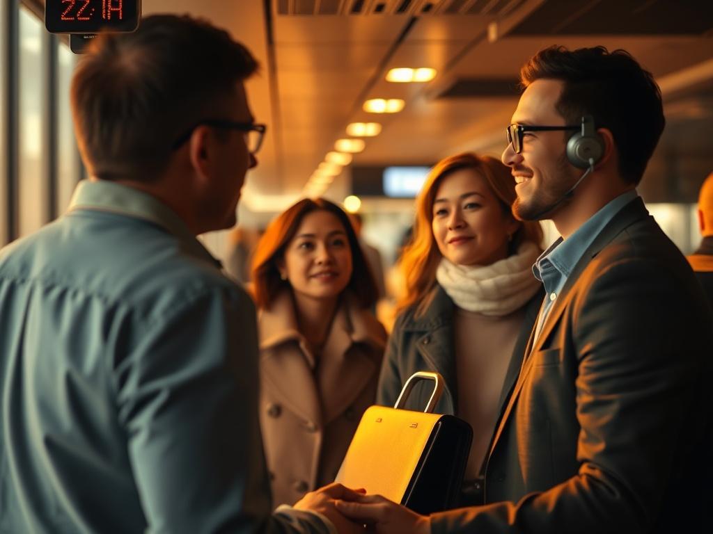 A cozy scene of a family or business traveler being