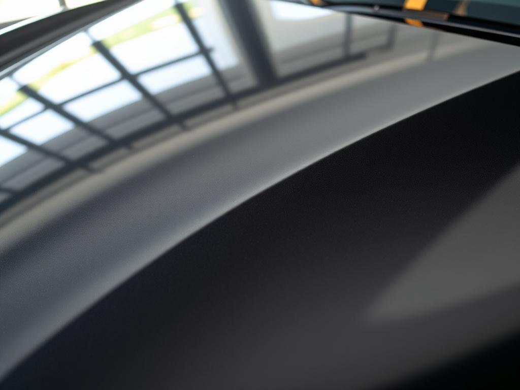 A hyper realistic close up image of a car hood