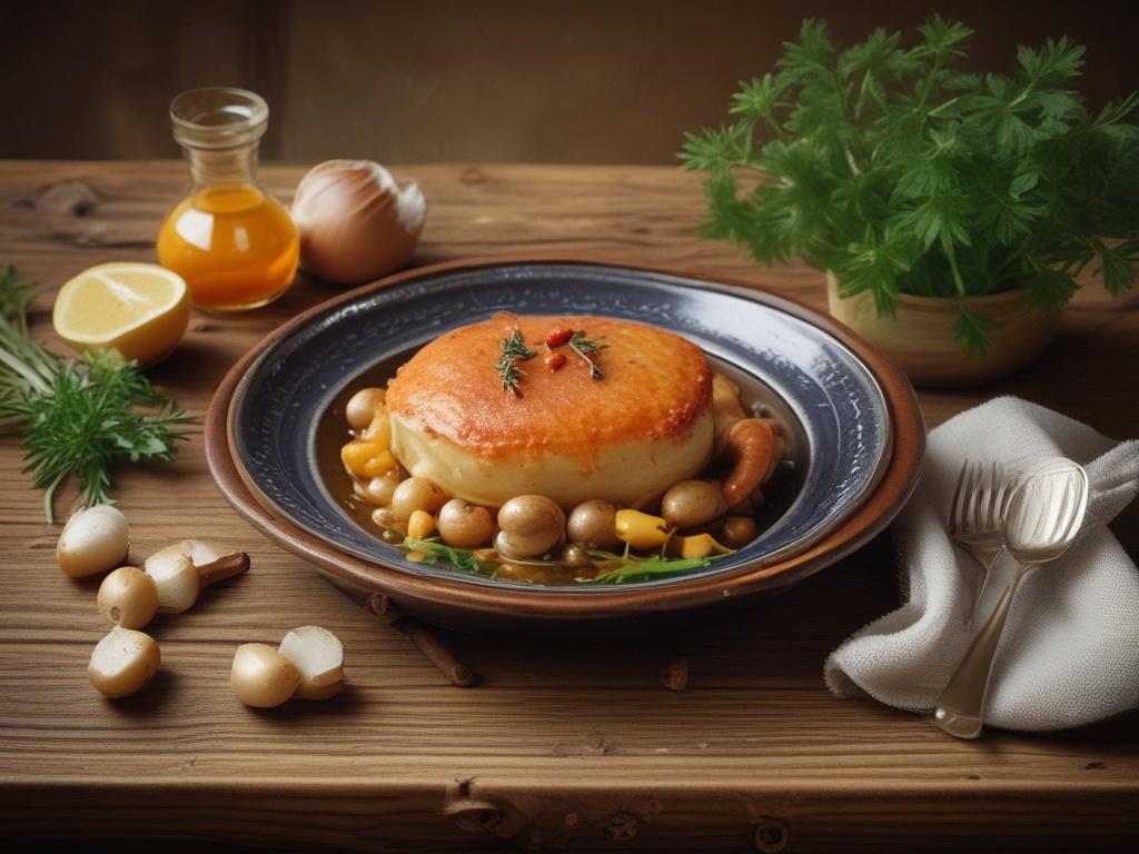 A cozy, high resolution image of a traditional Dutch dish,