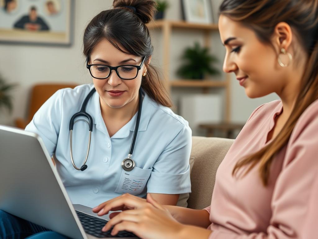 A close up shot of a nursing tutor and student