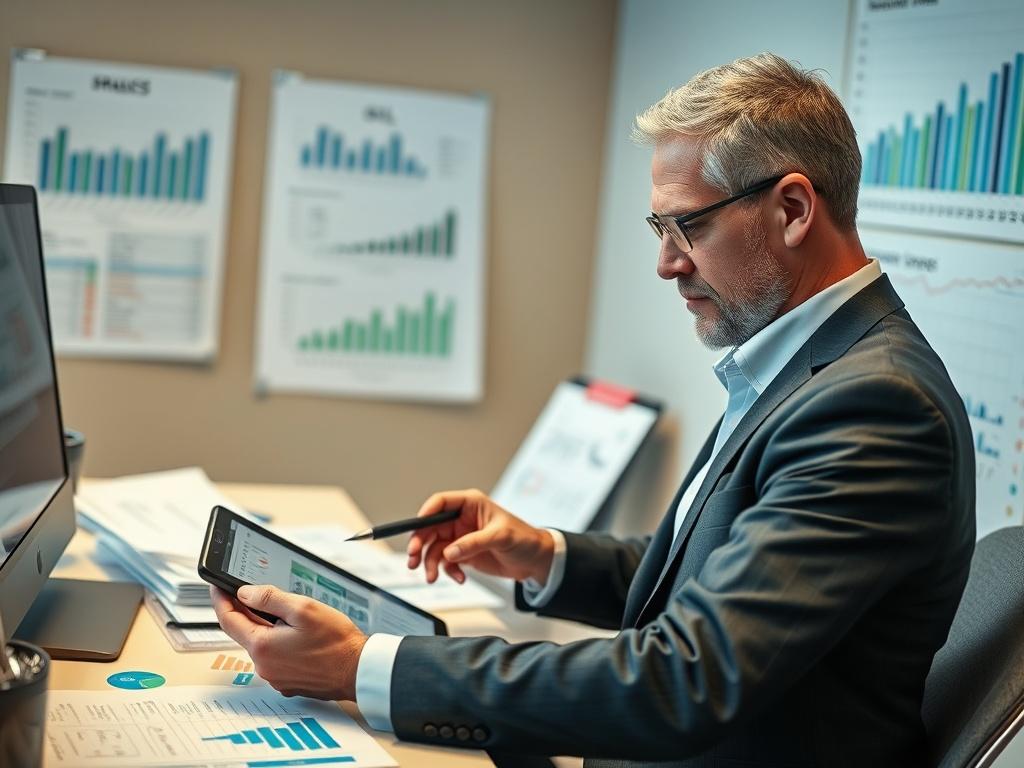 A close up shot of an A1 fuel broker analyzing