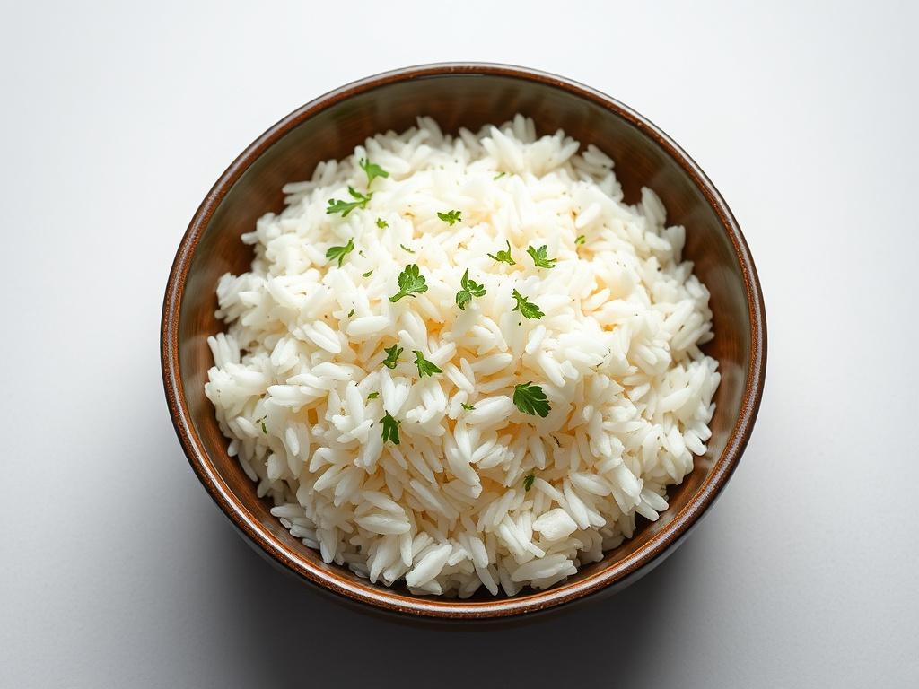 A realistic high resolution of a bowl of cooked basmati