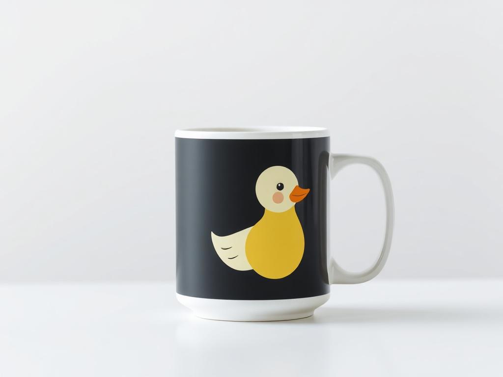 A realistic high resolution of a minimalistic coffee mug featuring