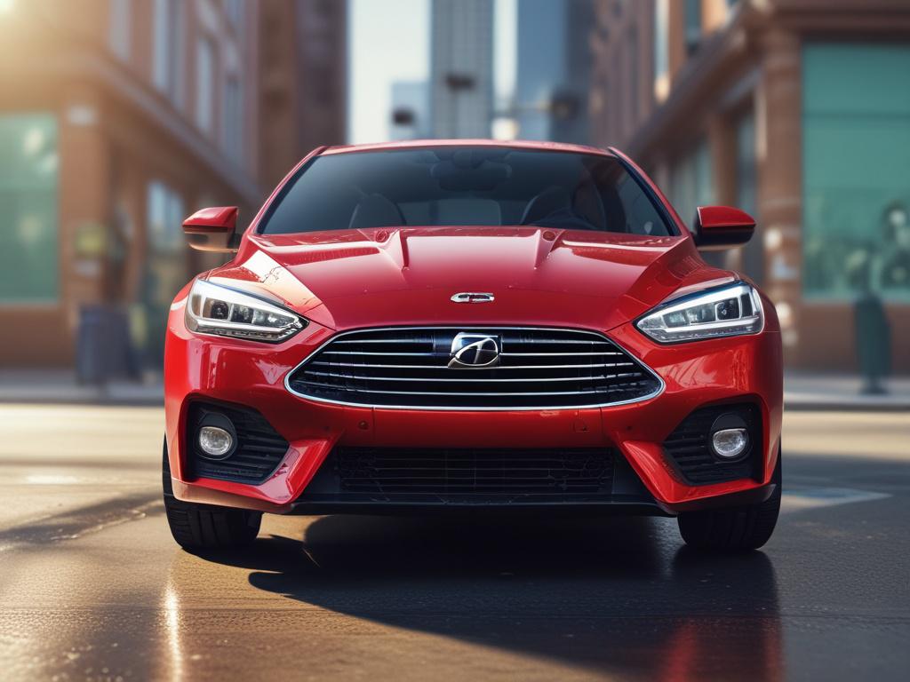 A hyper realistic close up shot of a freshly detailed