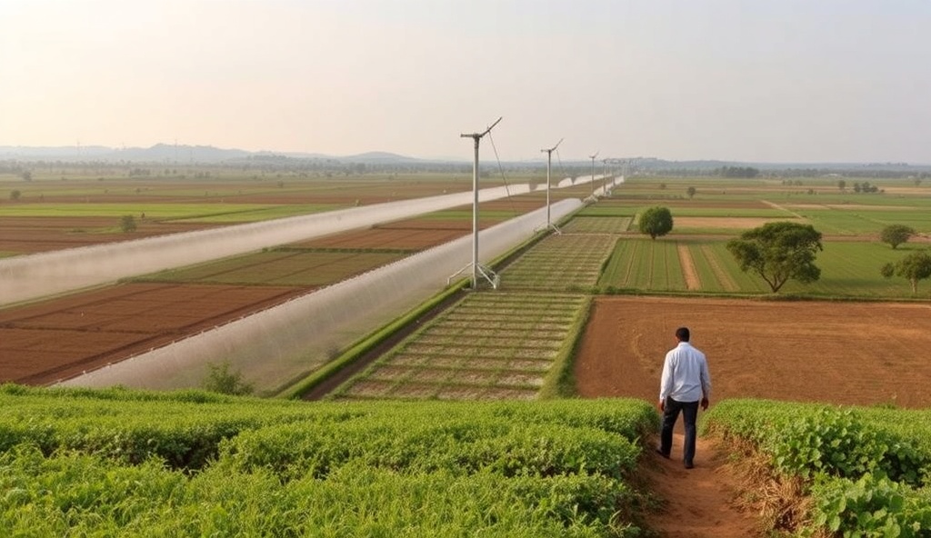 Irrigation schemes and agricultural fields in Makueni County