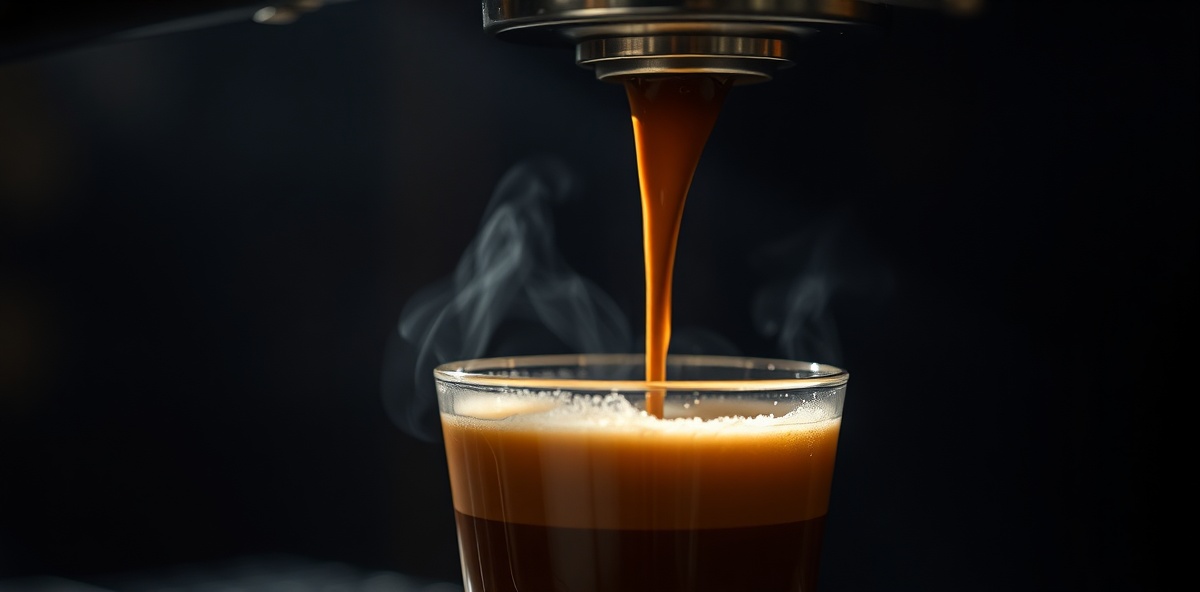 Espresso shot with crema