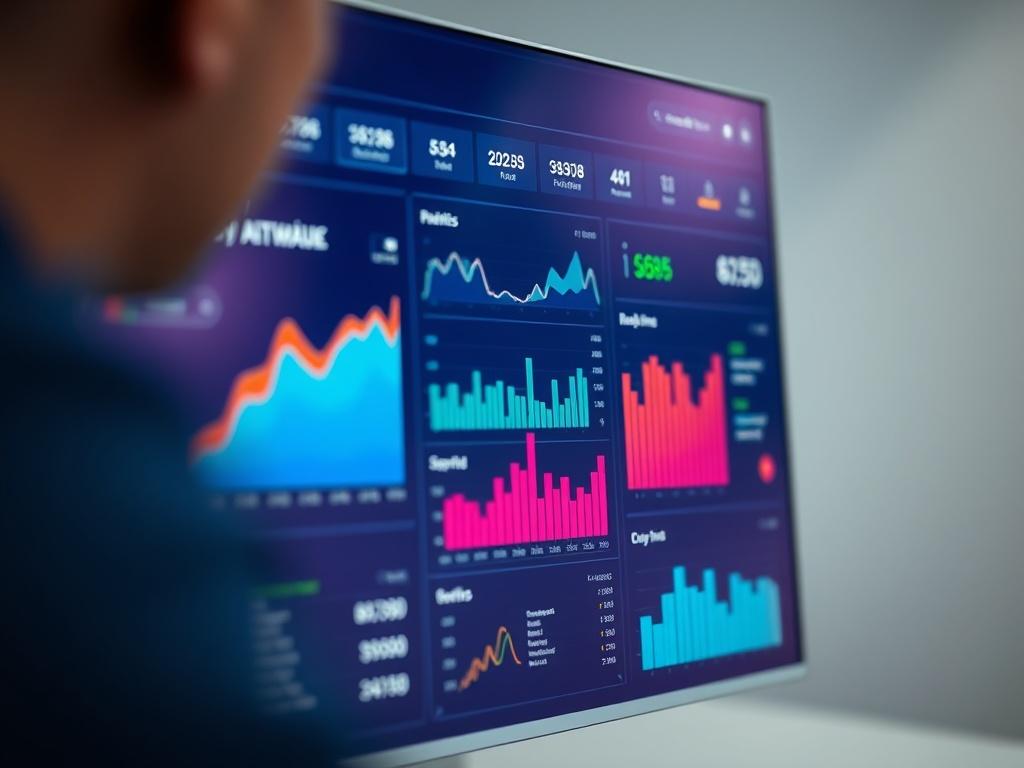 A close-up shot of a sleek, modern technology interface displaying a Cloud-Native Application Protection Platform dashboard. The interface should exhibit real-time analytics and security metrics, with a focus on vibrant, engaging colors that harmonize with the #136A5C primary color. The background should be soft and unobtrusive, allowing the technology interface to stand out prominently, captured with a 45mm f/1.2 lens style for a hyper-realistic effect.