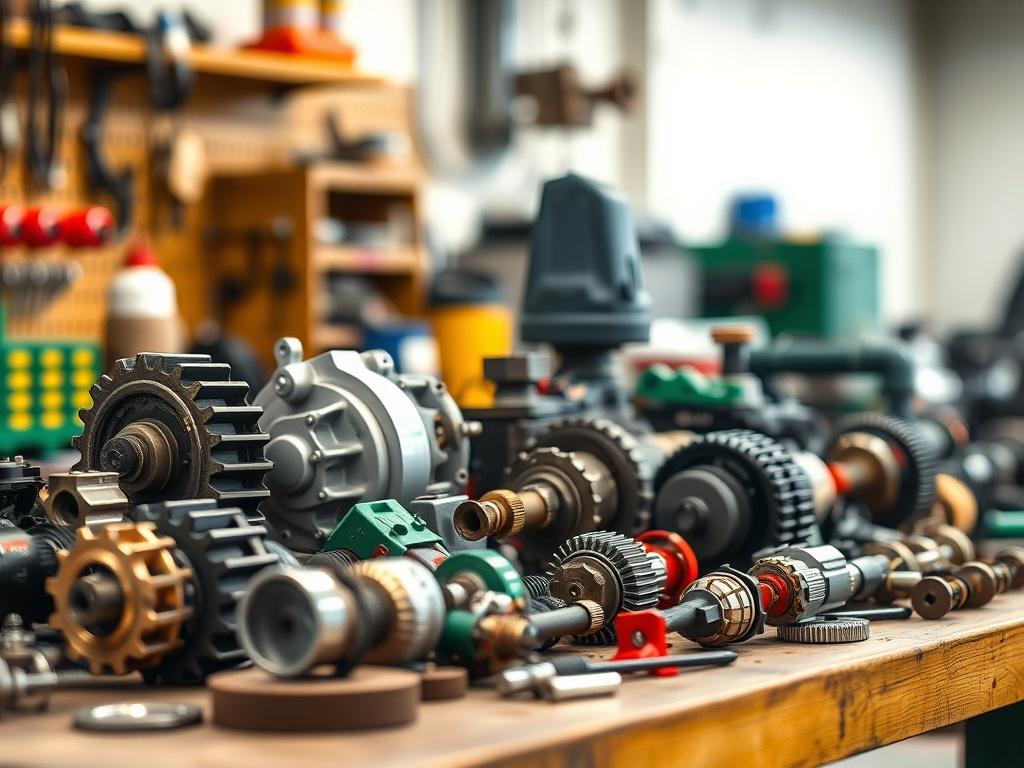 A close up shot of high quality truck spare parts