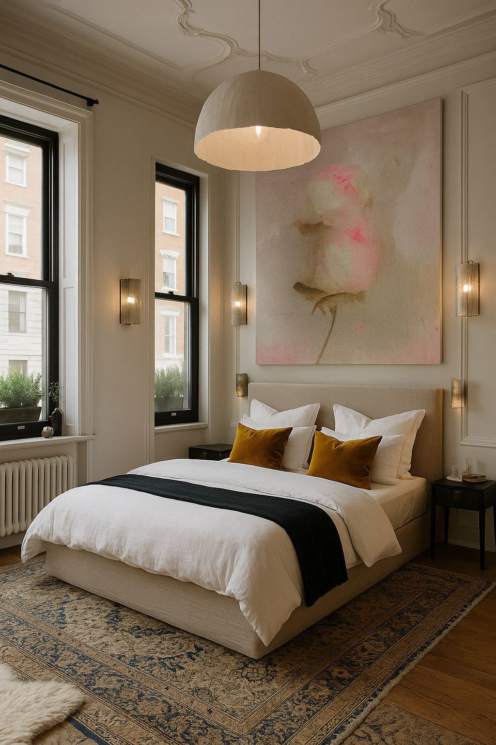 tranquil bedroom with floral art.png