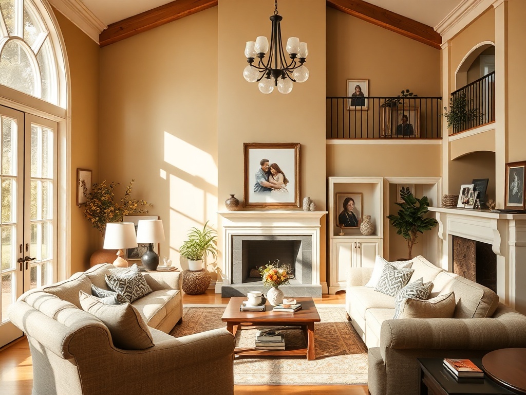 Warm family home interior