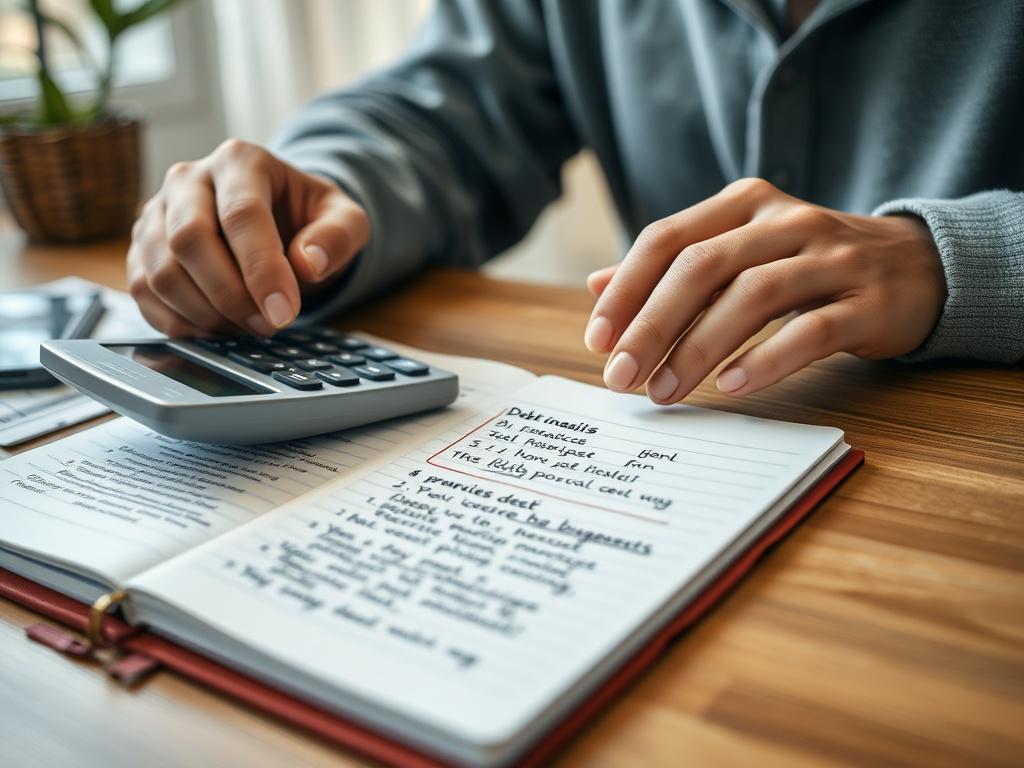A close up shot of a person calculating finances with
