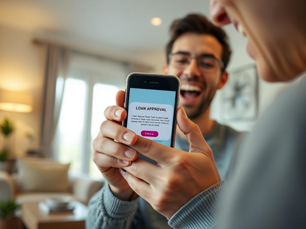 A close up of a person excitedly checking their email