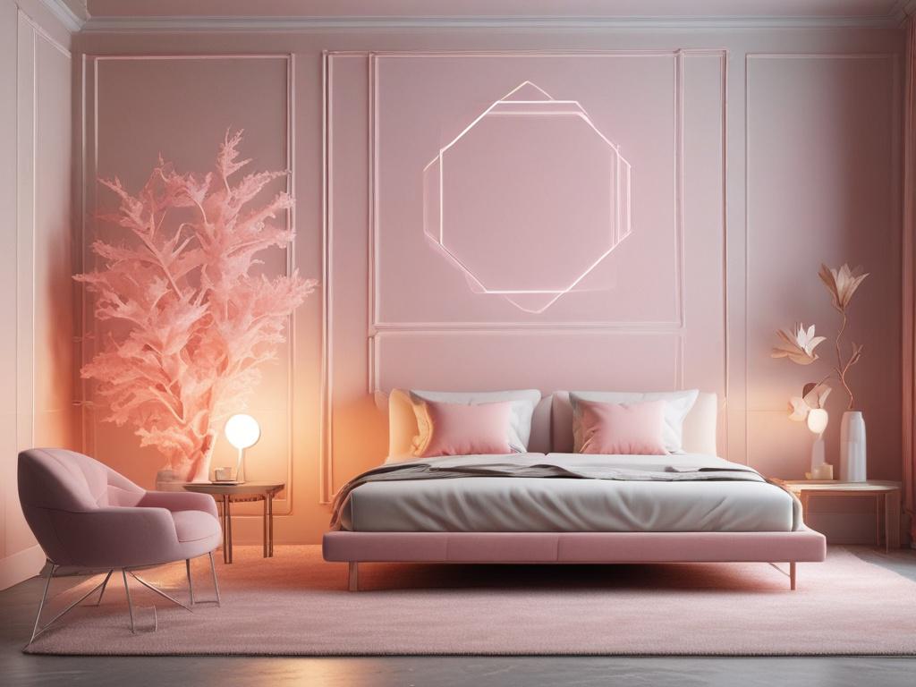 A realistic high resolution of a geometric coral inspired design,