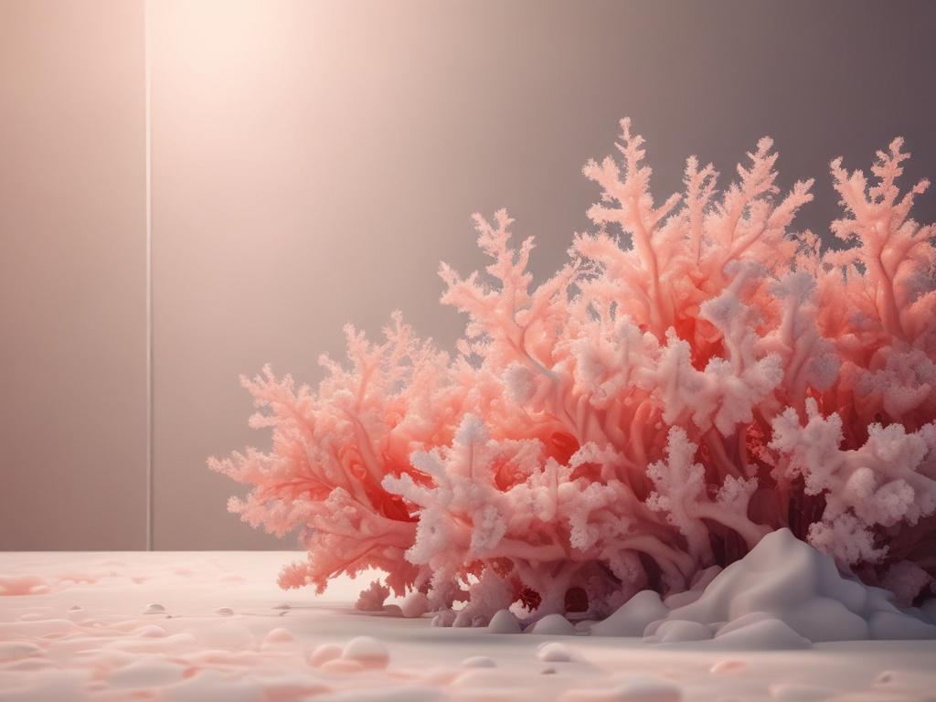 realistic high resolution of a geometric coral structure, soft coral