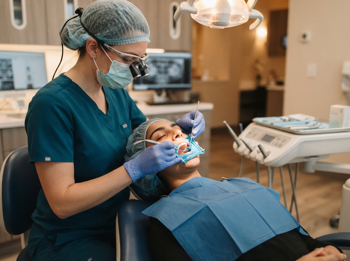 Dentist performing a gentle root canal treatment at our modern Mount Gambier clinic