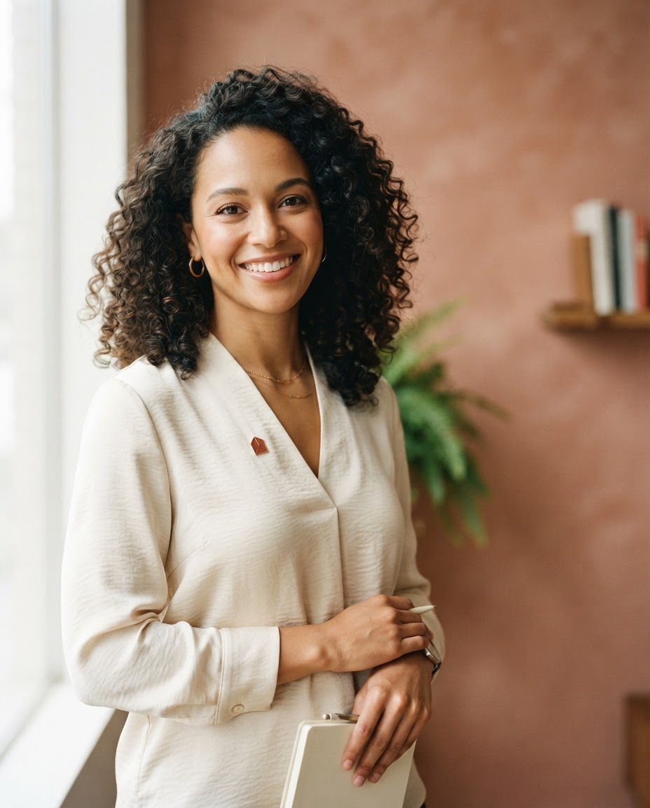 Sophie Bennett, customer enablement lead, in a cream blouse