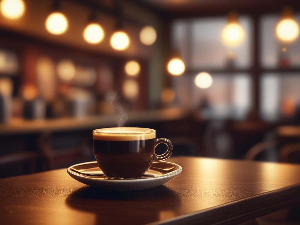A shot of rich espresso in a small glass cup,